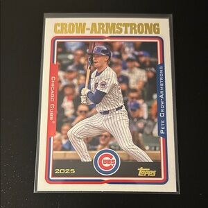 Topps Pete Crow-Armstrong Baseball Card - White/Blue/Red/Gold
